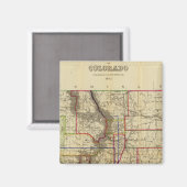 Thayers Karte von Colorado 2 Magnet (Vorderseite/Rückseite)