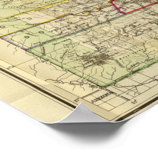 Thayers Karte von Colorado 2 Poster (Ecke)