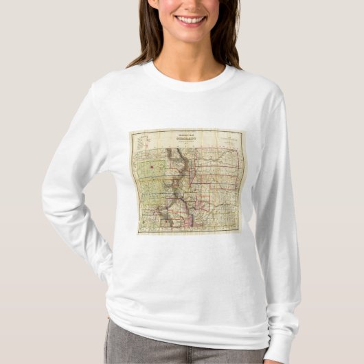 Thayers Karte von Colorado 2 T-Shirt (Vorderseite)