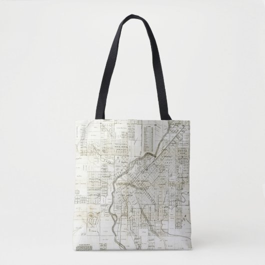 Thayers Karte von Denver Colorado Tasche (Vorderseite)