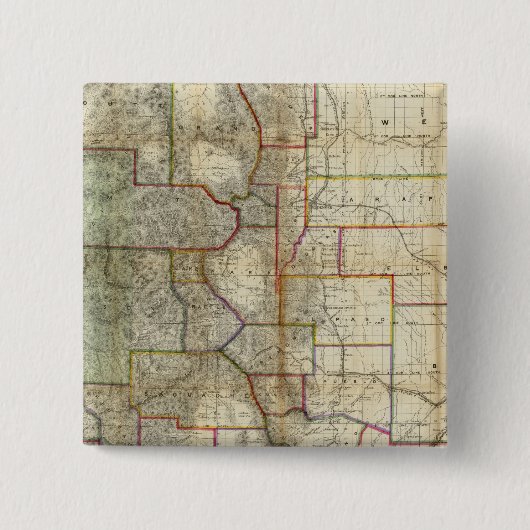Thayer's neue Karte des Staat von Colorado Button (Vorderseite)