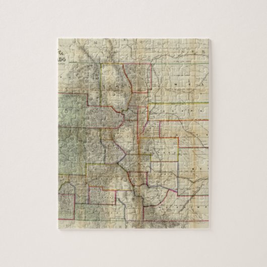 Thayer's neue Karte des Staat von Colorado Puzzle (Vertikal)