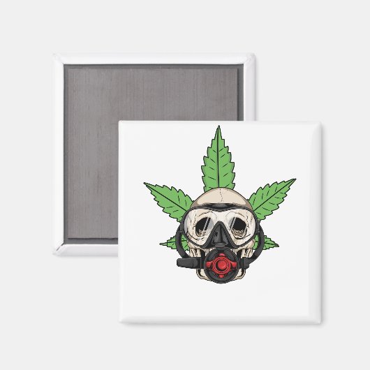 THC Weed Scuba Diver Magnet (Vorderseite/Rückseite)