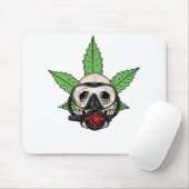 THC Weed Scuba Diver Mousepad (Mit Mouse)