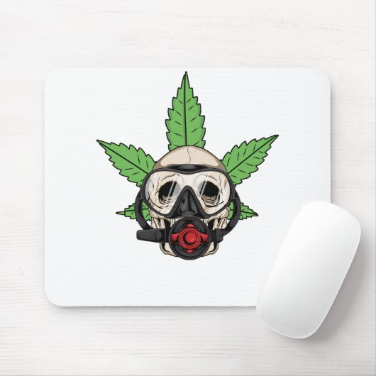 THC Weed Scuba Diver Mousepad (Mit Mouse)