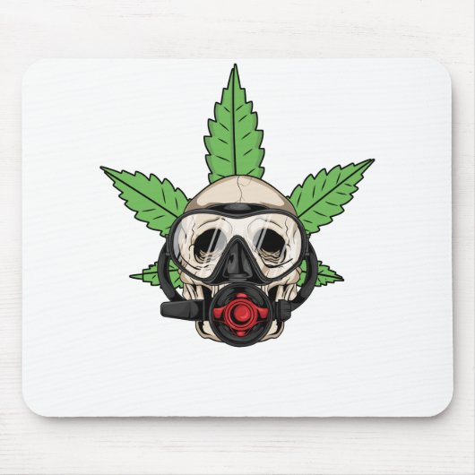 THC Weed Scuba Diver Mousepad (Vorne)
