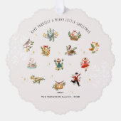 The 12 Days of Christmas | Holiday Photo Ornament Karte (Vorderseite)