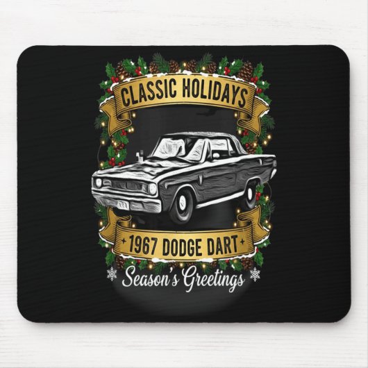 The 1967 Dodge Dart Clic Holiday Cheer Apparel Mousepad (Vorne)