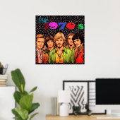 The 1970's Retro Vibe 24x24" Wall Poster (Heimbüro)