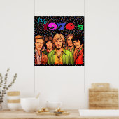 The 1970's Retro Vibe 24x24" Wall Poster (Küche)