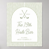 The 19th Hole Bar Golf Masters Birthday Party Poster (Vorne)