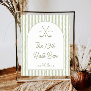 The 19th Hole Bar Golf Masters Geburtstagsfeier Poster