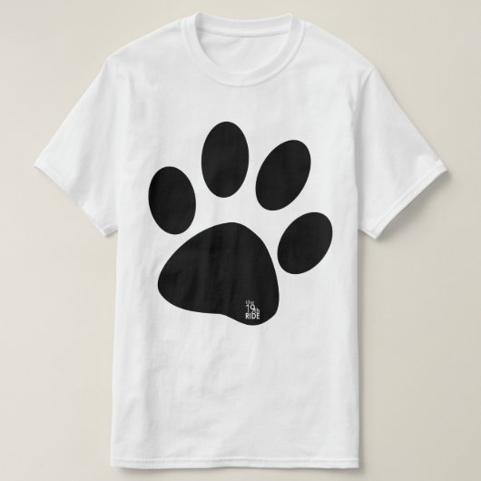The 19th RIDE White with Black Paw T-Shirt (Design vorne)