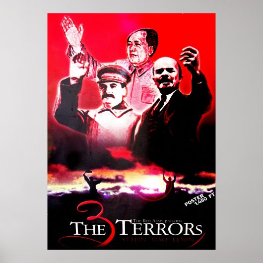 The 3 Terrors - Stalin, Mao and Lenin Poster (Vorne)