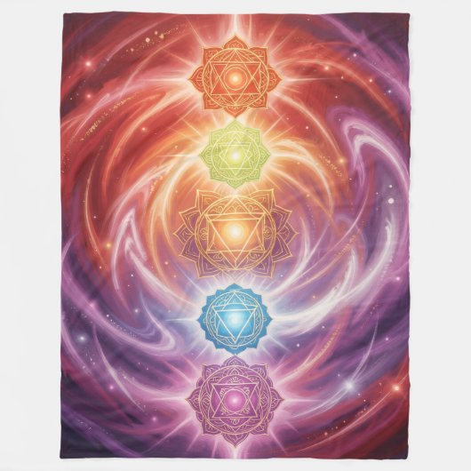 The 7 Chakras´10 Fleecedecke (Vorderseite)