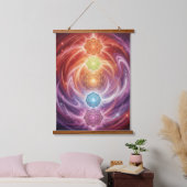 The 7 Chakras´10 Wandteppich Mit Holzrahmen (Schlafzimmer)