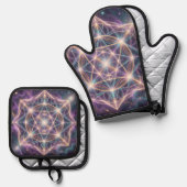 The 7 Chakras´11 Ofenhandschuh & Topflappen-Set (Vorderseite/Rückseite)