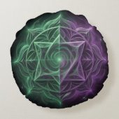The 7 Chakras´1 Rundes Kissen (Rückseite)