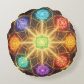 The 7 Chakras´4 Rundes Kissen (Rückseite)