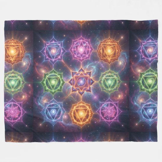 The 7 Chakras´6 Fleecedecke (Vorderseite (Horizontal))