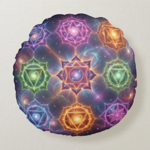 The 7 Chakras´6 Rundes Kissen