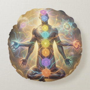 The 7 Chakras´7 Rundes Kissen