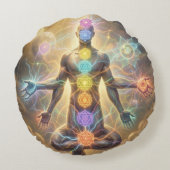 The 7 Chakras´7 Rundes Kissen (Rückseite)