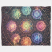 The 7 Chakras´8 Fleecedecke (Vorderseite (Horizontal))