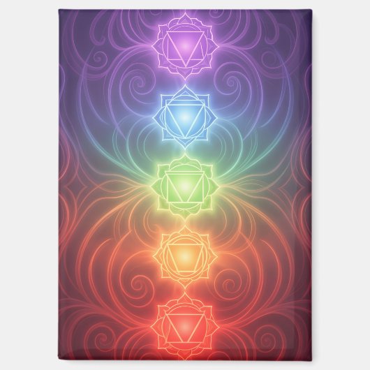 The 7 Chakras´9 Magnet (Vorderseite)