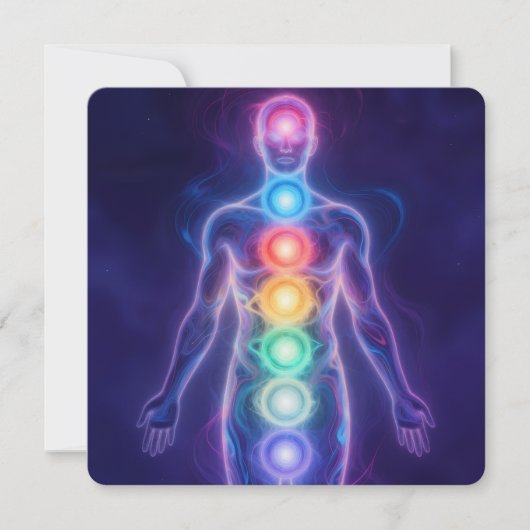  The 7 Chakras Feiertagskarte (Vorderseite)