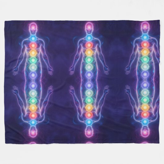  The 7 Chakras Fleecedecke (Vorderseite (Horizontal))