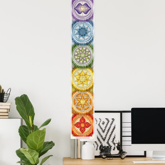 The 7 Chakras Poster (Heimbüro)