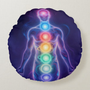 The 7 Chakras Rundes Kissen
