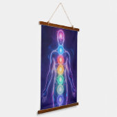 The 7 Chakras Wandteppich Mit Holzrahmen (Gewinkelt)