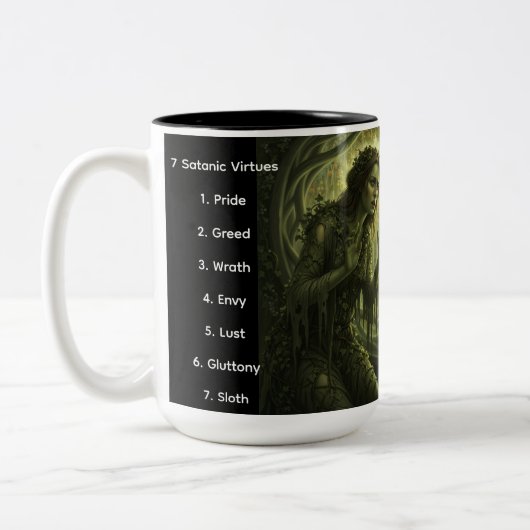 The 7 Satanic Virtues: Envy Mug Zweifarbige Tasse (Links)