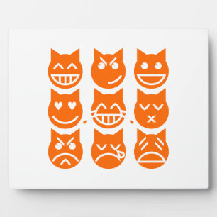 The 9 Lives of the Emoji Cat Fotoplatte