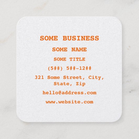 The 9 Lives of the Emoji Cat Quadratische Visitenkarte (Rückseite)