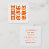 The 9 Lives of the Emoji Cat Quadratische Visitenkarte (Vorne/Hinten)