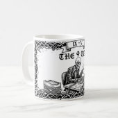 The 9 to 5 Tarot Card | Funny Corporate Skeleton  Kaffeetasse (Vorderseite Links)