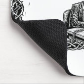 The 9 to 5 Tarot Card | Funny Skeleton Corporate Mousepad (Ecke)