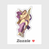 The abduction of Psyche Bouguereau angel Aufkleber (Blatt)