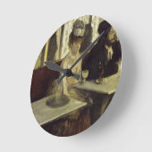 The Absinthe Drinker or L’Absinthe by Edgar Degas Runde Wanduhr (Winkel)