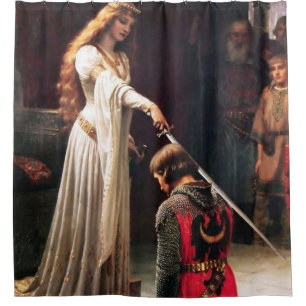 "The Accolade" Mittelalterliche Malerei von Edmund Duschvorhang