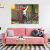The Acrobat at carnival show case Leinwanddruck (Insitu (Wohnzimmer))
