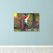The Acrobat at carnival show case Leinwanddruck (Insitu (Holzboden))