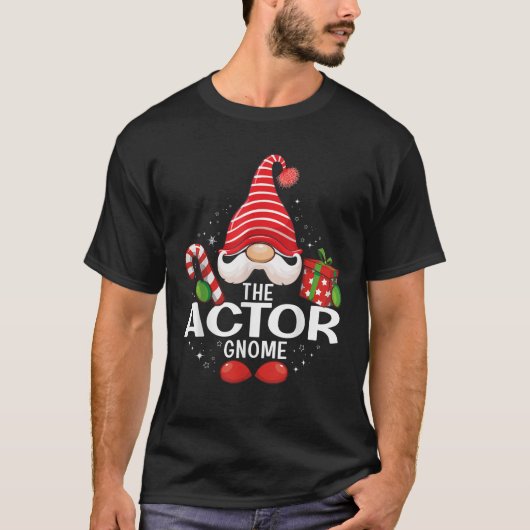 The Actor Gnome Christmas Matching Family T-Shirt (Vorderseite)