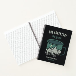 The Adventure Begins Notebook Journal Coffee Cup Notizblock