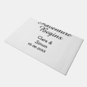 The adventure begins wedding couple name datsimple fußmatte (Schrägansicht)