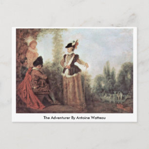 The Adventure By Antoine Watteau Postkarte