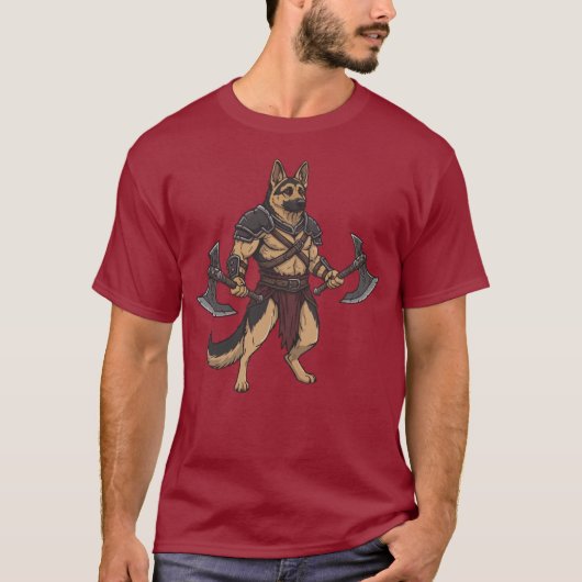 The adventure of the German Shepherd gladiator dog T-Shirt (Vorderseite)